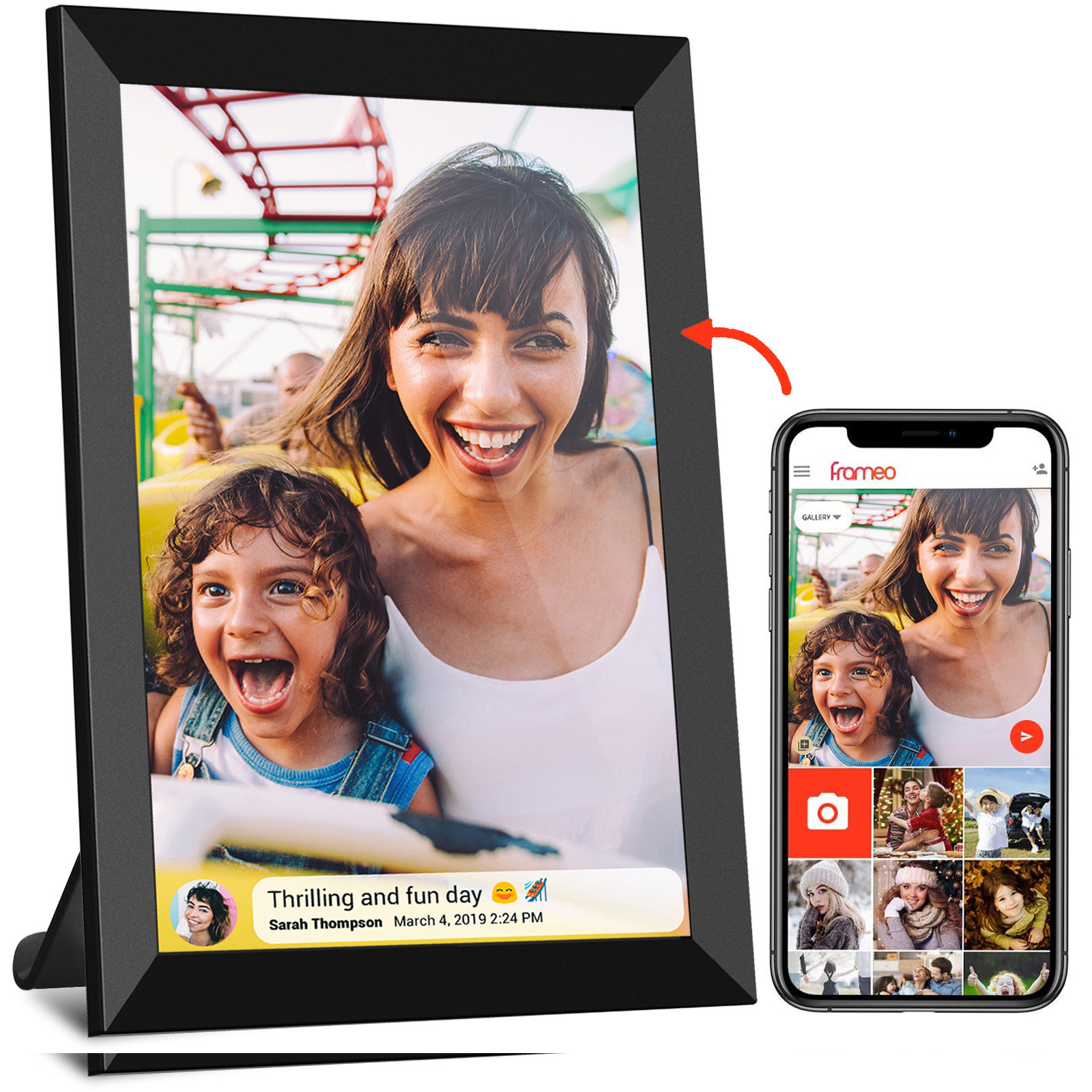 10 inch WiFi Digital Frame IPS Touch Screen 1080P Photo Frame, 16GB