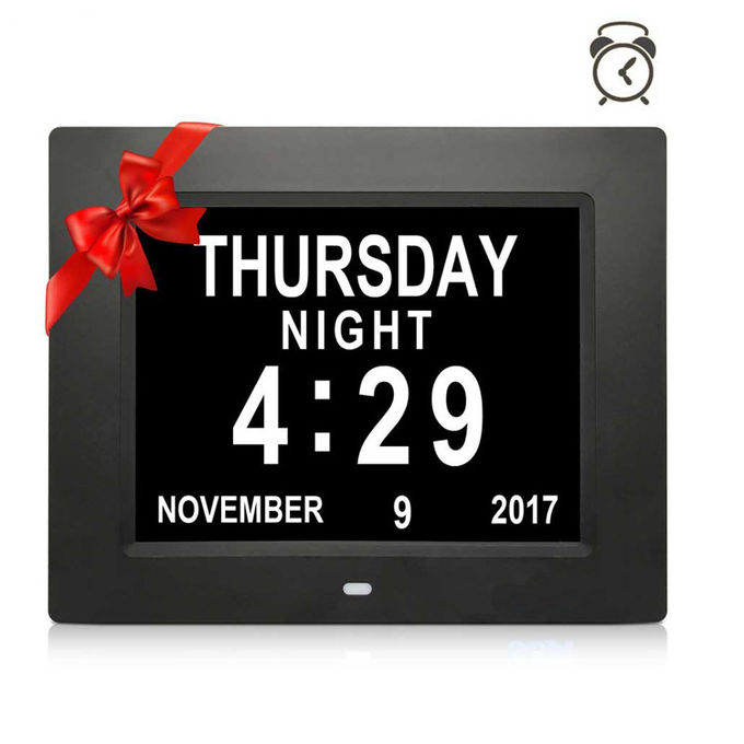 LED digital clock with date and day of week for elderly