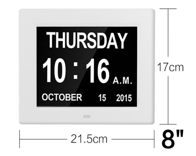 LED digital clock with date and day of week for elderly