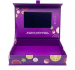 LCD video packaging box 7 inch LCD video gift box innovative video packing box with custom print