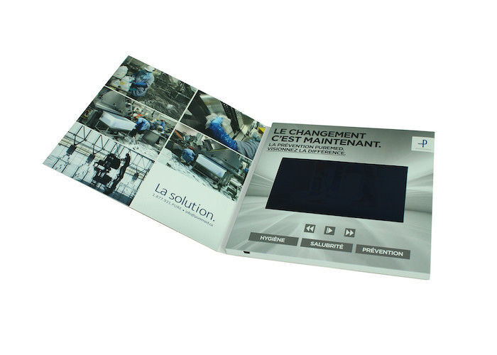 UV printing brochure 4.3 inch TFT lcd video greeting card, Custom lcd video card video brochure card