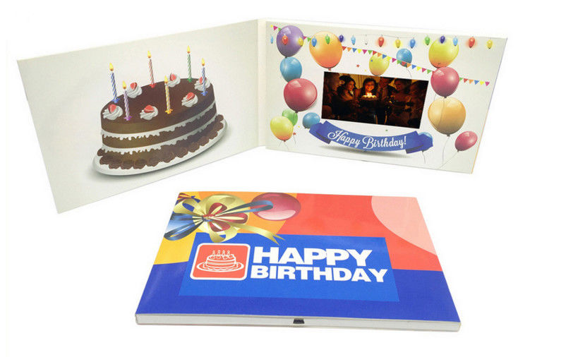 business advertising display electronic 4.3inch video booklet with USB cable , video brochure card