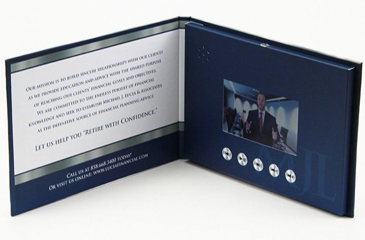 HD IPS1024 X 600 LCD Video Brochure Flyer Folder Mailer Card For Wedding Invitation