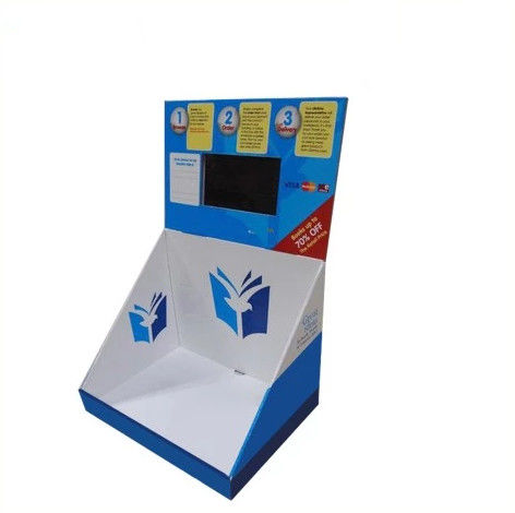 custom print cardboard LCD screen diplsay LCD video shelf talker screen for supermarket