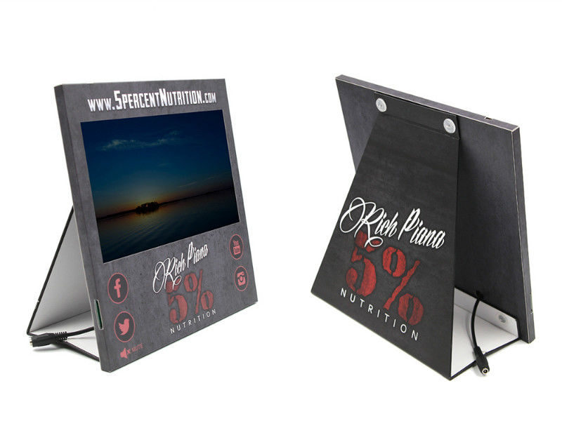 Custom print merchandising video displays,in store video displays with AC power adaptors