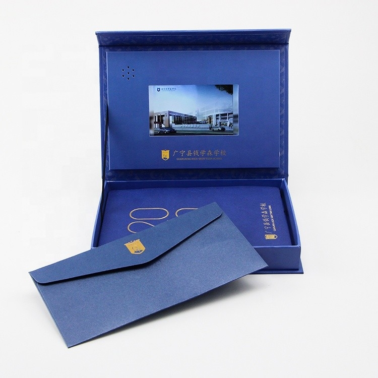 Custom Digita Video Gift Box with LCD Screen 7 inch LCD video screen in gift box
