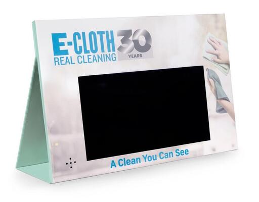 plug-in video shelf talker display with custom print 10 inch video loop display
